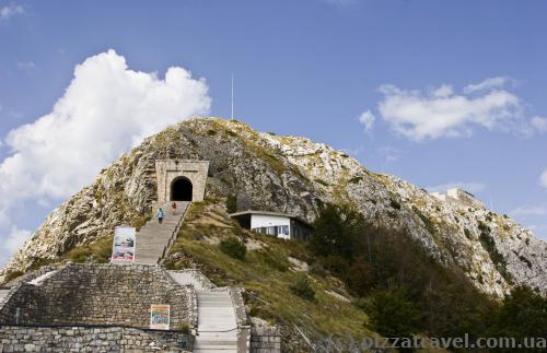 Stairs to the monastery from the parking lot