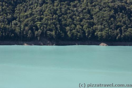 Color of water in the reservoir