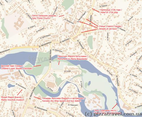 Туристическая карта Богуслава