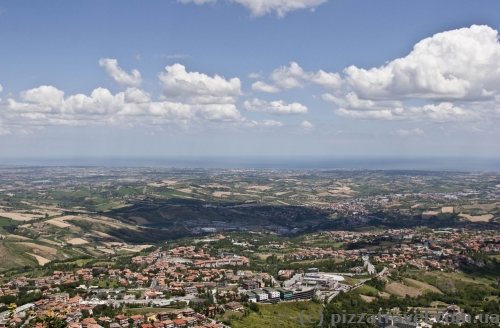 Panorama of the coast from San Marino