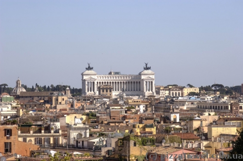 View from the observation deck over the Piazza del Popolo