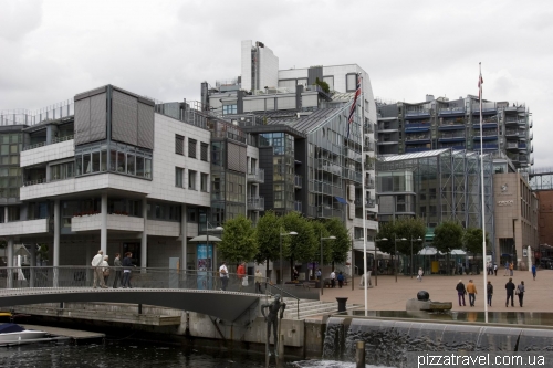 Aker Brygge district in Oslo