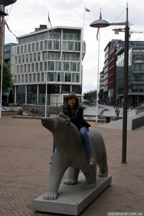 Aker Brygge district in Oslo