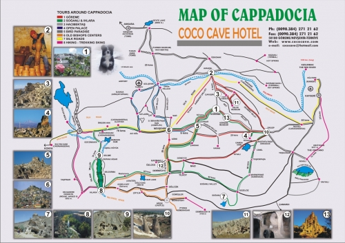 Map of the Cappadocia region
