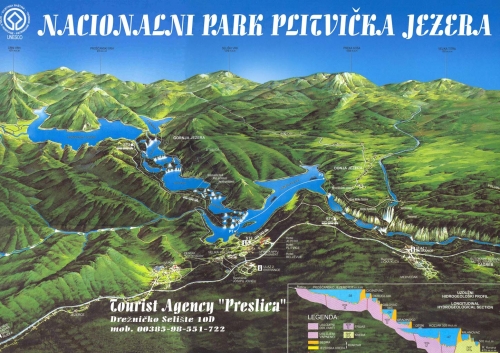 Map of Plitvice Lakes