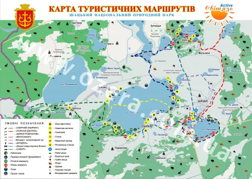 Туристична карта Шацьких озер