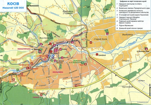 Карта музеїв Косова