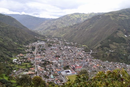 View of Banos from the lookout Bellavista