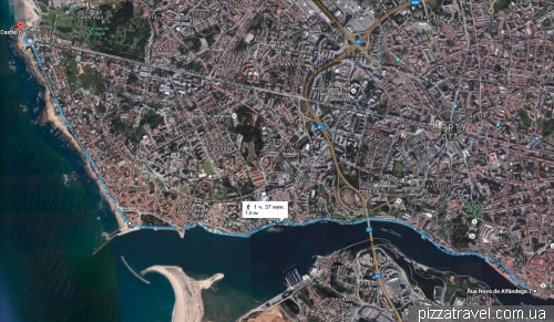 Карта велосипедної доріжки Порто