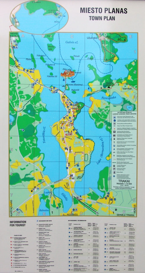 Карта Тракая
