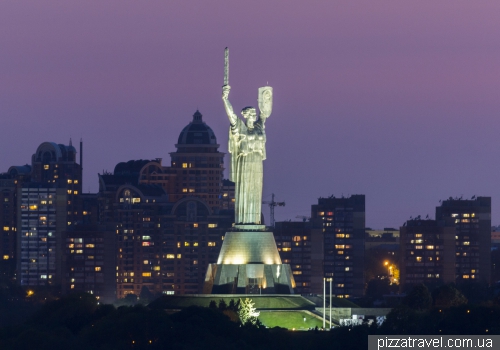 View of the Motherland from the left bank