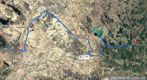Route map of the Bardenas Reales National Park