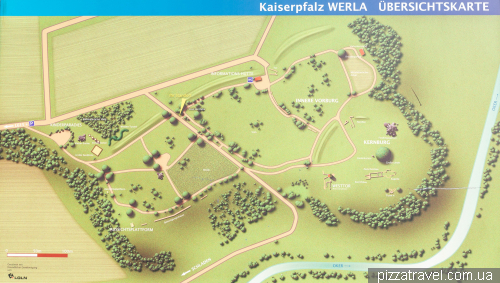 Руїни королівського палацу у Верлі (Königspfalz Werla)