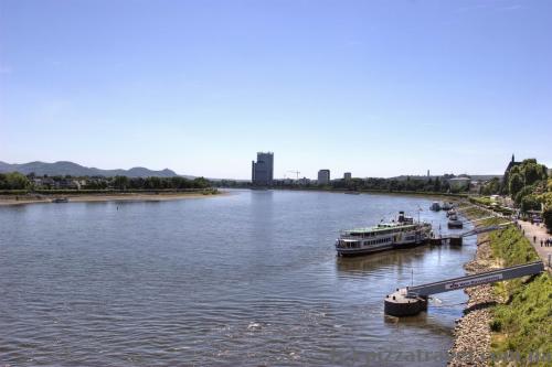 Rhine river quay in Bonn