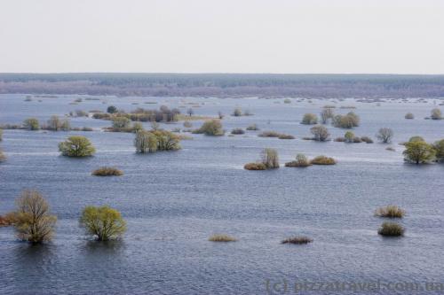 Desna in spring in the Mezyn National Nature Park